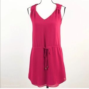 Naked zebra red dress lined sheer